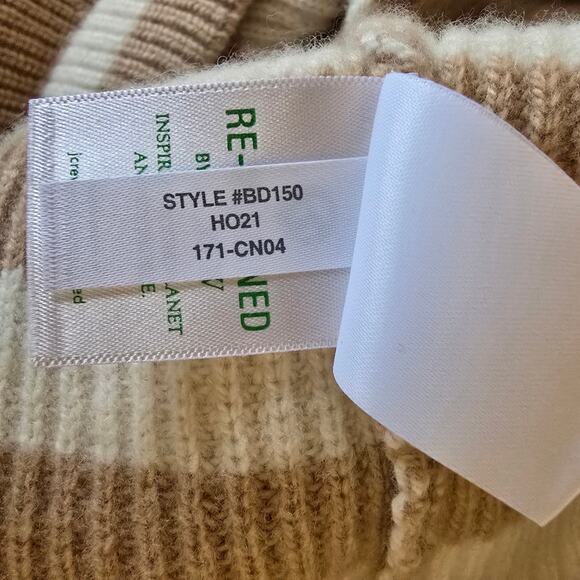 J. Crew Wool And Recycled Cashmere Relaxed Striped Turtleneck Sweater - Picture 8 of 11